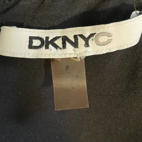 DKNYC Blue White Black Geometric Sheath Dress 8 Cocktail Work - Picture 4 of 7